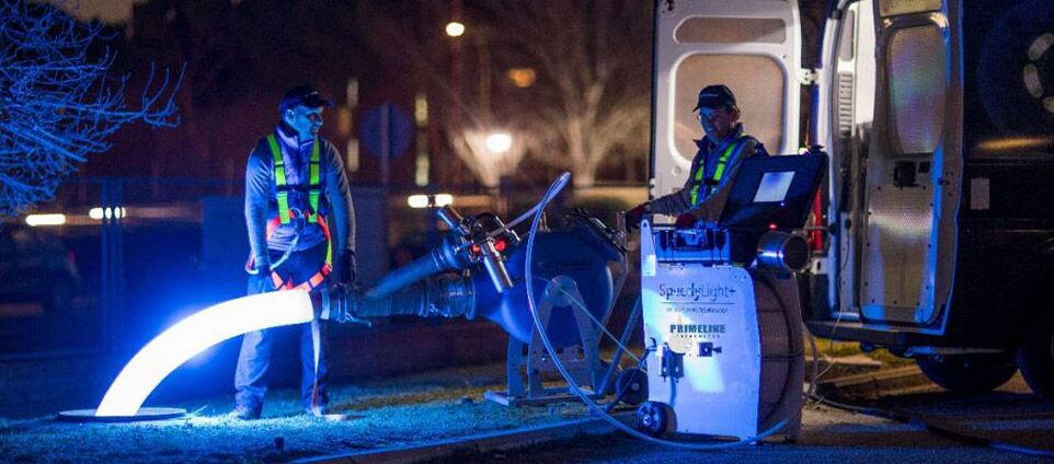 advanced trenchless equipment in use